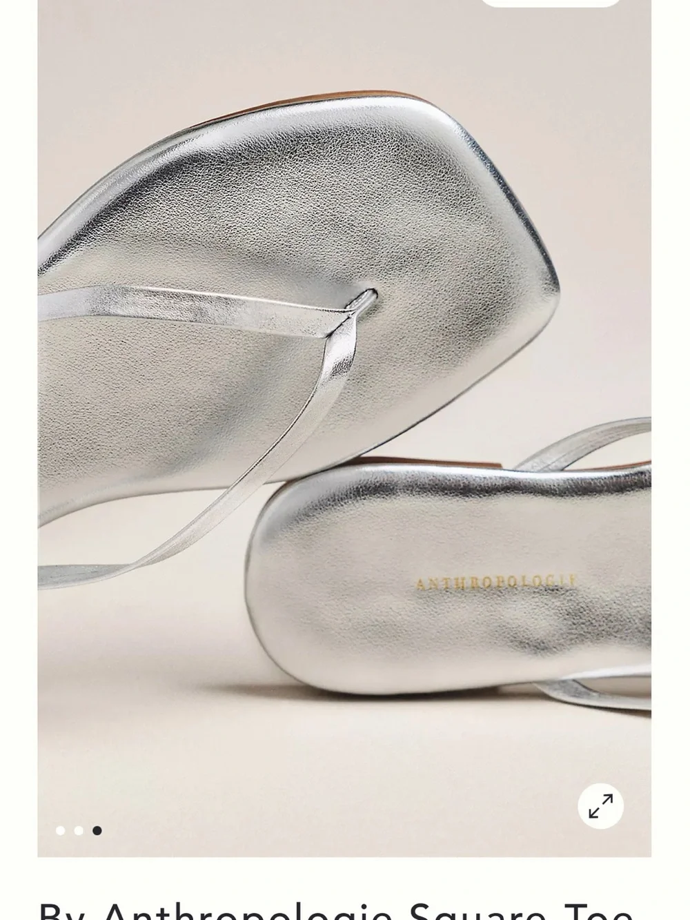 Anthropologie shiny silver